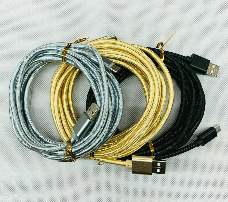 Carregador rápido 3/6/10 pés tipo C cabo USB-C para LG HTC Galaxy S10 S9 S8 Note8 LOTE - Imagem 3 de 4