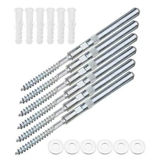 -Floating Shelf Invisible Support Bracket 6 pcs - Silver Hidden Brackets for