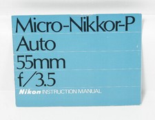55/3.5 MICRO-NIKKOR INSTRUCTION BOOK/127718