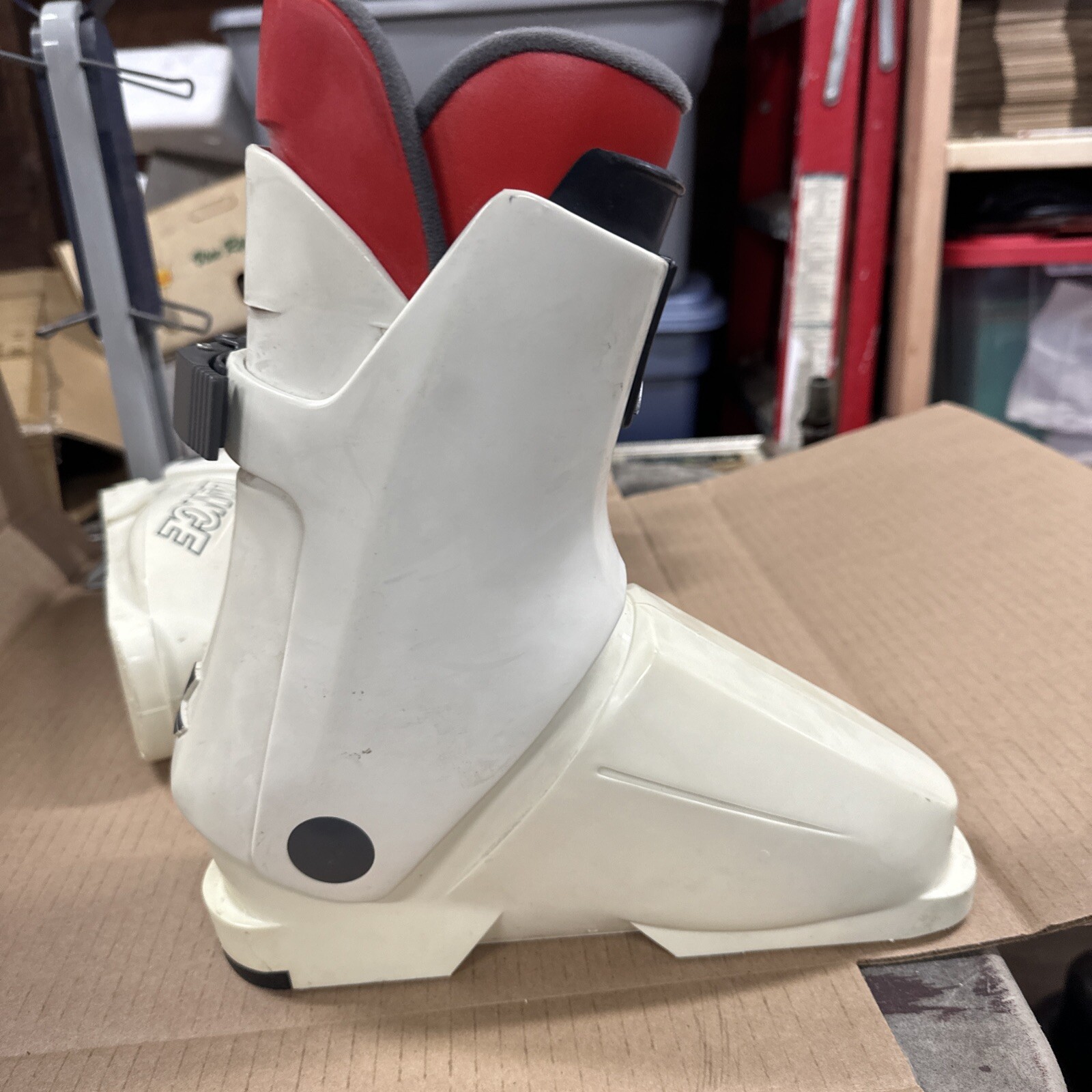 SALOMON Scarponi da sci vintage Lange Spe Mad In Italy misura 24 286 mm con portapacchi