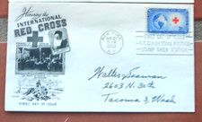 INTERNATIONAL RED CROSS FOUNDER HENRY DUNANT 1952 FLEETWOOD CACHET FDC