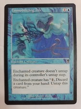 MTG Magic The Gathering Card Immobilizing InkEnchant Creature Blue Odyssey 2001