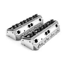 Chevy SBC 350 205cc 64cc Straight Plug Hydraulic Roller Assembled Cylinder Heads