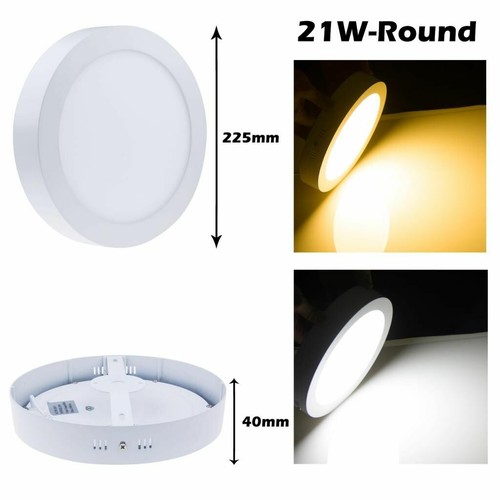 Dimmable 9W 15W 21W Round Square LED Panel Surface Mounted Ceiling Down Light LT - Picture 13 of 14