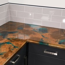  GlassCast® Resin Jaded Copper Countertop Kit with Epoxy and Pigments