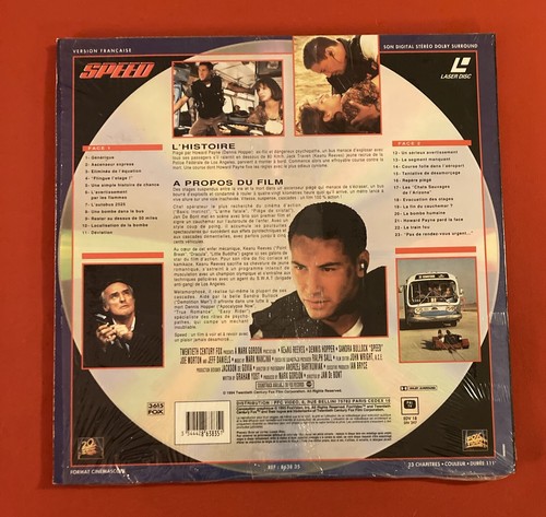 SPEED 1995 PAL VERSION FRANÇAISE BON ÉTAT LASER DISC LASERDISC - Photo 4/8