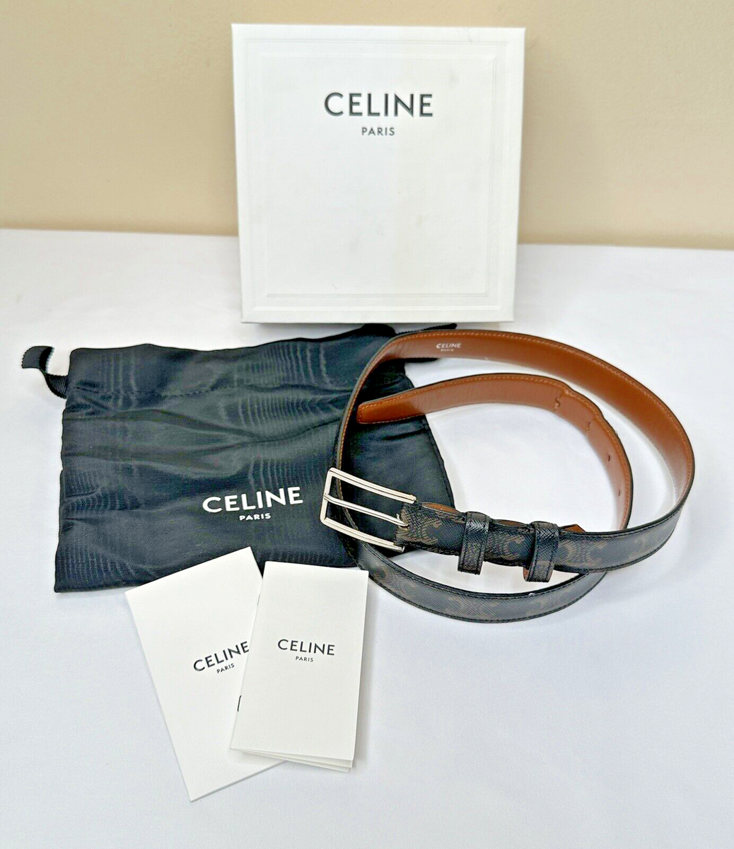 Celine Brown Leather Belt with Silver Hardware Celine light brown belt | ESEVEN STORE main image 3