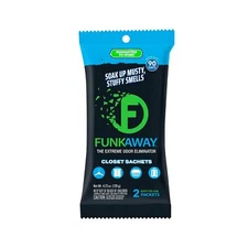 FunkAway Extreme Odor Eliminating Closet Sachet, Odor Absorbing Packet Ideal ...
