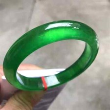 Certified Natural Grade AAA Ice Burmese Green Jade jadeite bracelet bangle 55mm
