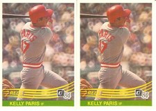 2 CARD 1984 DONRUSS KELLY PARIS BASEBALL CARD LOT #384