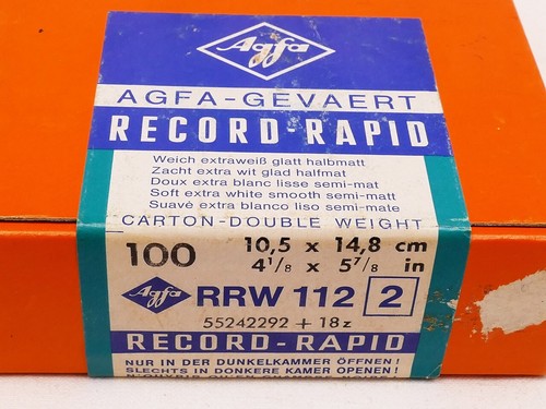 Carta fotografica AGFA Record Rapid RRW 112 - morbida * 100 fogli mai aperti * - Foto 4 di 7