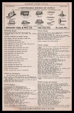 1928 Crescent Tool St. Louis MO Groovers Edgers Tampers Chisels Vintage Print Ad
