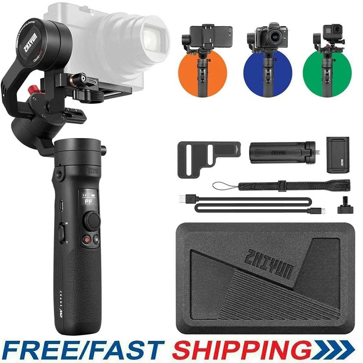 US Zhiyun Crane M2 3-Axis Handheld Gimbal for Mirrorless Camera