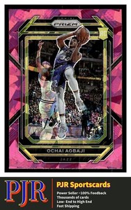 2022 Panini Prizm #267 Ochai Agbaji Utah Jazz Pink Ice RC BUY 4 - 35% OFF