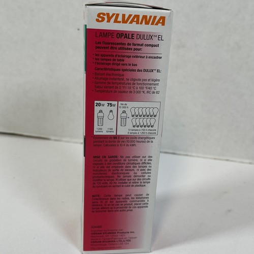 Sylvania Compact Fluorescent Soft White Delux EL Light Bulbs 20 Watts Lot of 3 - Picture 6 of 6