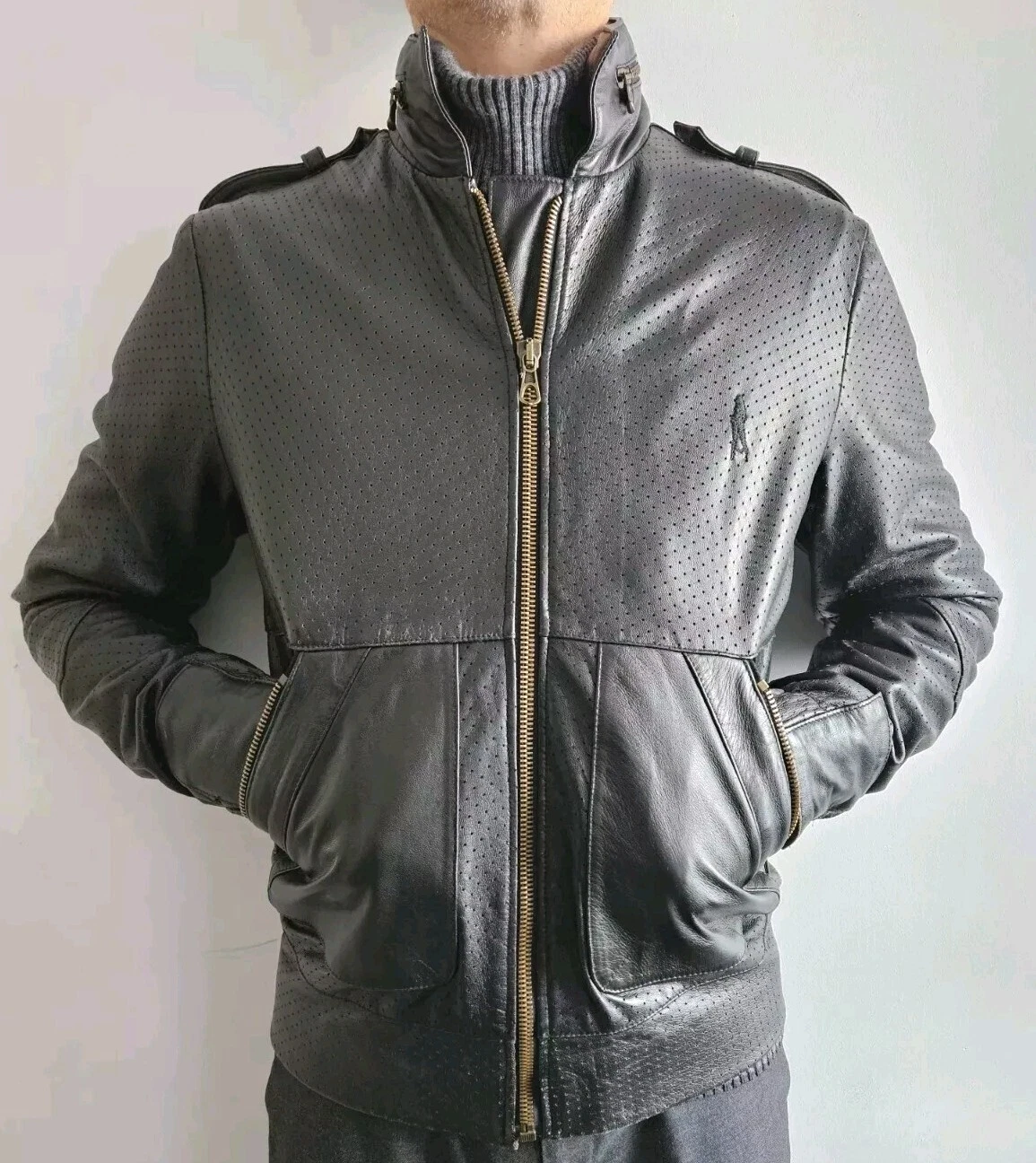 Men Leather Jacket Plain Jane Homme Italy Coat Bon Vivant Spring Clothes  image 1