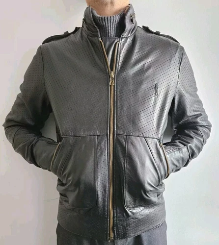 Men Leather Jacket Plain Jane Homme Italy Coat Bon Vivant Spring Clothes  video thumbnail