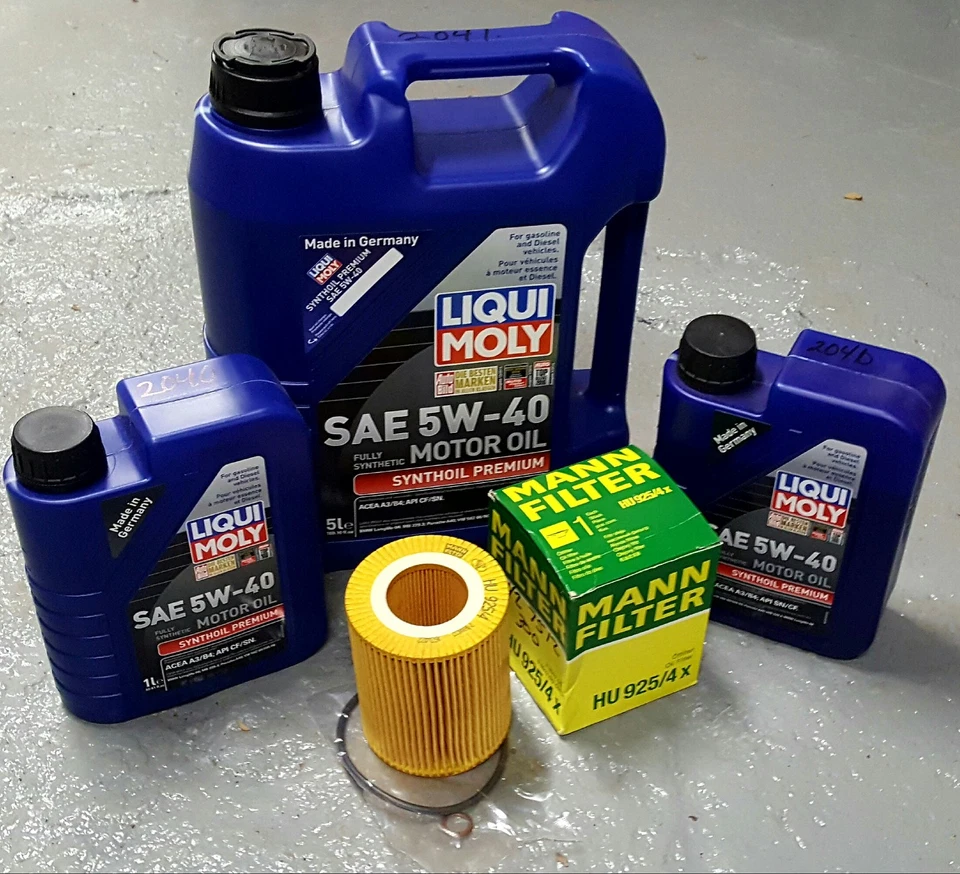 Kit de cambio de aceite con filtro Liquimoly 5W-40+MANN HU925/4x BMW E36/E39/E46/E83 96-06 Foto 2 de 4