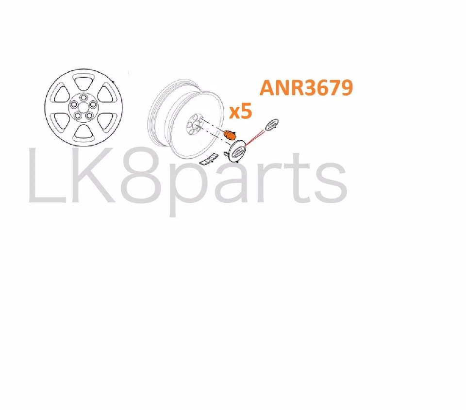 Juego de tuercas de rueda Land Rover Range Rover P38 Discovery 2 99-04 x5 ANR3679 nuevo Foto 2 de 2