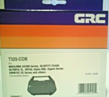 TYPEWRITER RIBBON  GRC T-325-COB   CORRECTABLE BLACK   SEE BONUS  LOWER SHIPPiNG thumbnail