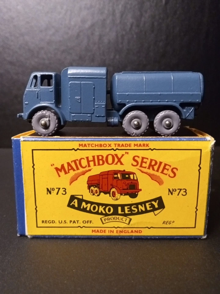 Matchbox#73 RAF 10 Ton Pressure Refueller 1959 Rare First Casting In Orig B5 Box - Image 2 of 4