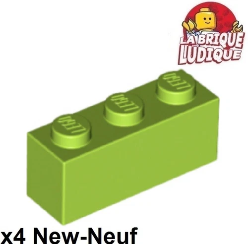 LEGO 4x Brick Brick 1x3 3x1 Lemon Green/Lime 3622 NEW