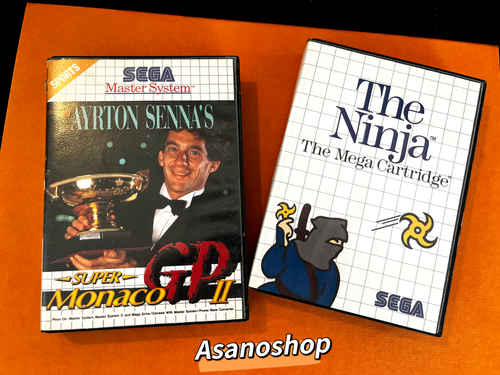 SEGA MASTER SYSTEM THE NINJA SPIELE KONVOLUT + SUPER MONACO GP II - OHNE ANLEITUNG