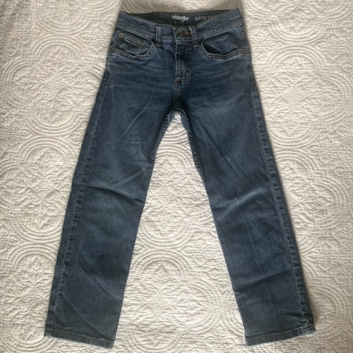 Wrangler Jeans Classic Straight Blue Denim Boys Sz 8 Medium Wash