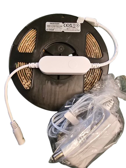 Meridian 5m Smart LED RGB + CCT 24W Strip Light Dimmable 6500k