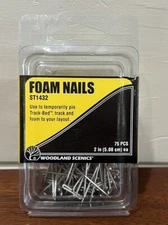 Woodland Scenics ST1432 SubTerrain Foam Track Nails (75) pcs -  2 Inch