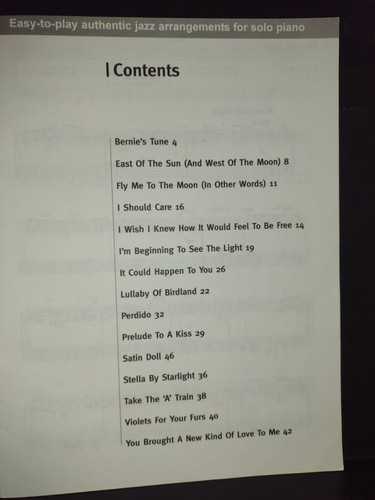 Easy To Play Jazz Solo Piano Songbook 15 Great Standards Jazz Collection VG Cond - Picture 3 of 12