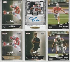 JONATHON COOPER 2021 PREMIER DRAFT BLACK AUTO + 5 CARD LOT OHIO ST JUSTIN FIELDS