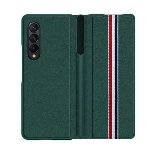 Für Samsung Galaxy Z Fold 4 Handyhülle Leder Flip Case + S Pen Halter Cover Skin - Zdjęcie 16 z 20