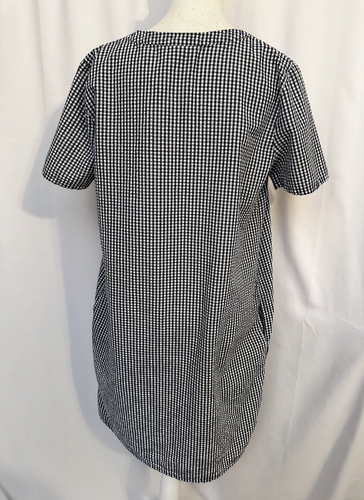 Camicia da notte Croft and Barrow taglia S Muumuu full zip gingham tasche ricamate - Foto 5 di 9