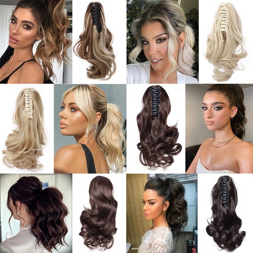 Extensiones de cabello con clip largo cola de caballo con garra como cabello humano para mujer - Imagen 5 de 42