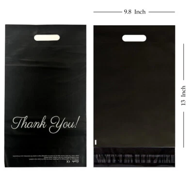 REPACKBIZ Handle Mailing Mailer Bags 10x13 Inch Postal Shipping Envelope Printed Thank You