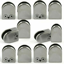 12x Stainless Steel 304 Glass Clamps Stair Handrail Balustrade Brackets 8-10mm