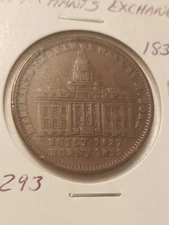 1837 HT-293 Merchants Exchange Not One Cent for Tribute Hard Times Token 