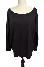 Athleta Medium Essence Flow Top Black Style 599628 Dolman