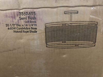 Minka-Lavery 3869-695 Windward Passage Semi-Flush Mount Soft Brass