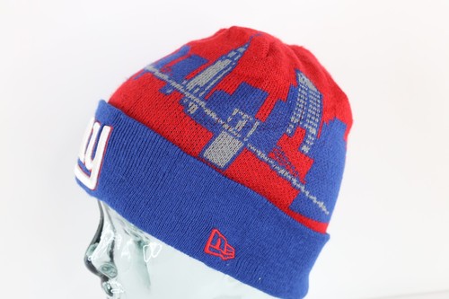 Vintage New Era City Line New York Giants Football Knit Winter Beanie Hat Cap - Picture 2 of 6