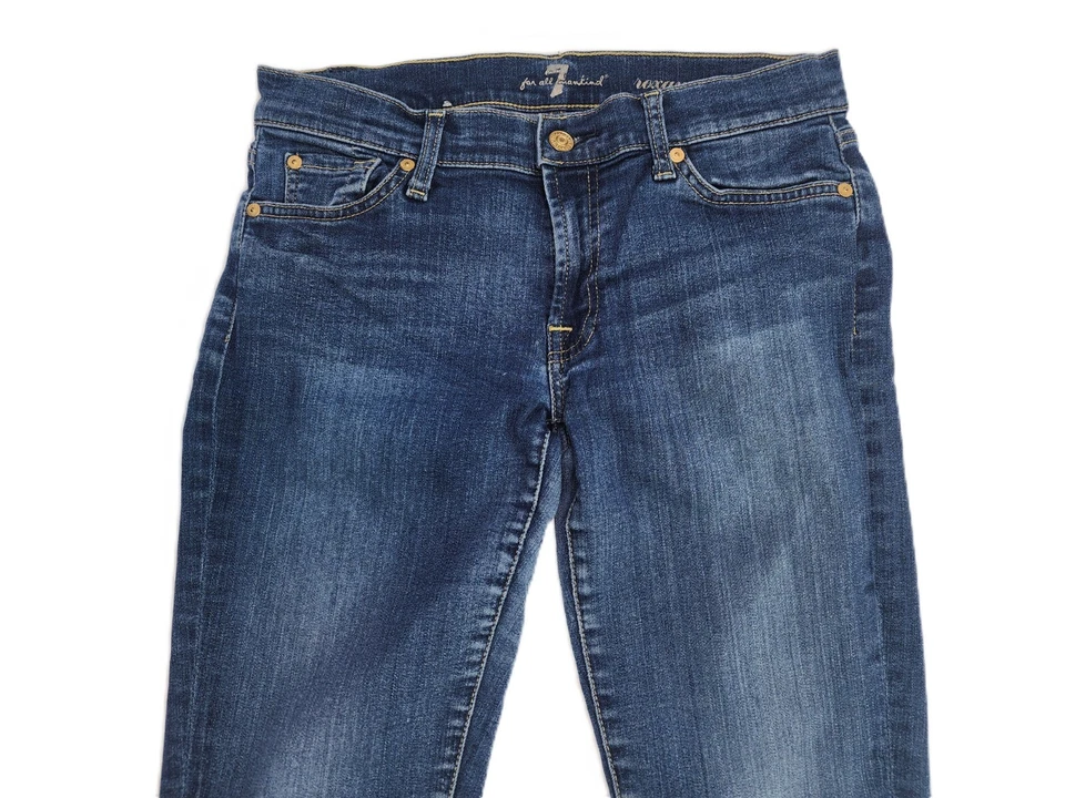 7 For All Mankind Roxanne Skinny Stretch Jeans Blue Womens Size 27 - Image 4 of 4