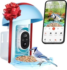 BBPECO Smart Bird Feeder with Camera 1080P HD, AI Identify, Motion Detection