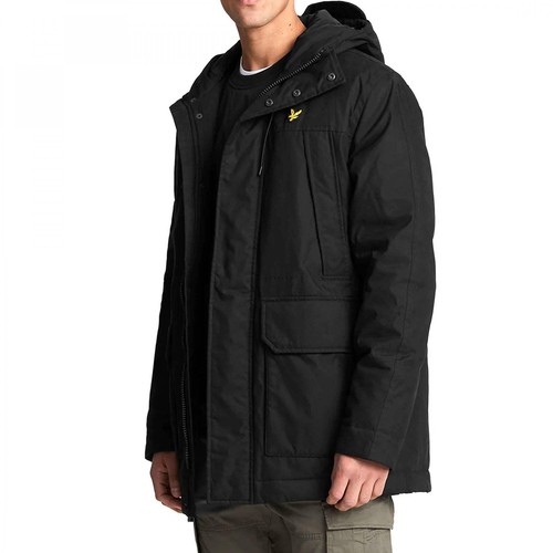 Lyle & Scott Microfleece Parka 2.0 Coat Black JK1904V - 第 1/6 張圖片