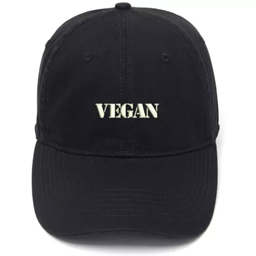 Embroidery Hat Cotton Embroidered Casual Baseball Cap for Vegan Vegetarian