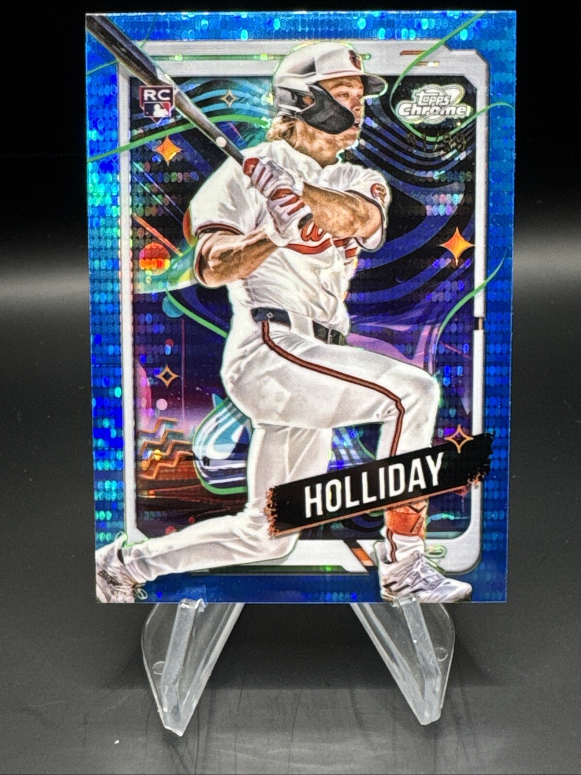 2024 Topps Cosmic Chrome - Jackson Holliday #7 SP Blue Moon Refractor #/99
