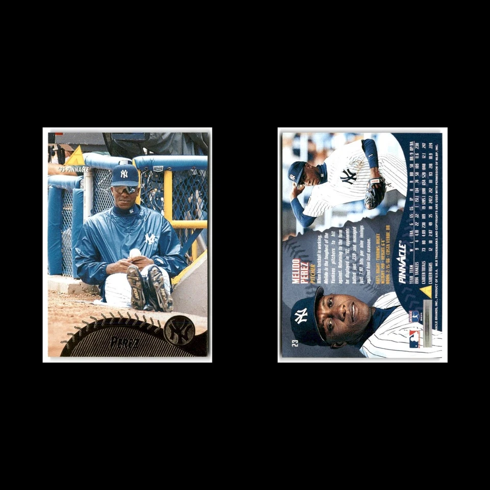 Melido Perez #23 1995 Pinnacle New York Yankees Baseball Card MLB NM - Image 3 of 3
