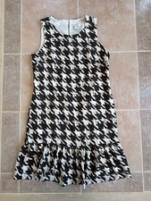 J.Crew Polyester sleeveless brown  and beige Dress  size 4