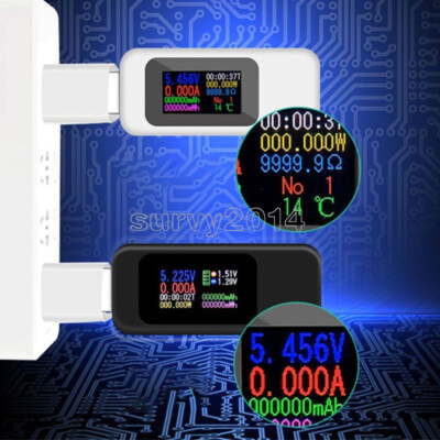 1PCS 4-30V Digital USB Current Voltage Test Meter Power Capacity Detector Tester
