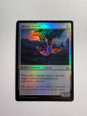 Meteor Golem 256 MTG Foundations Foil